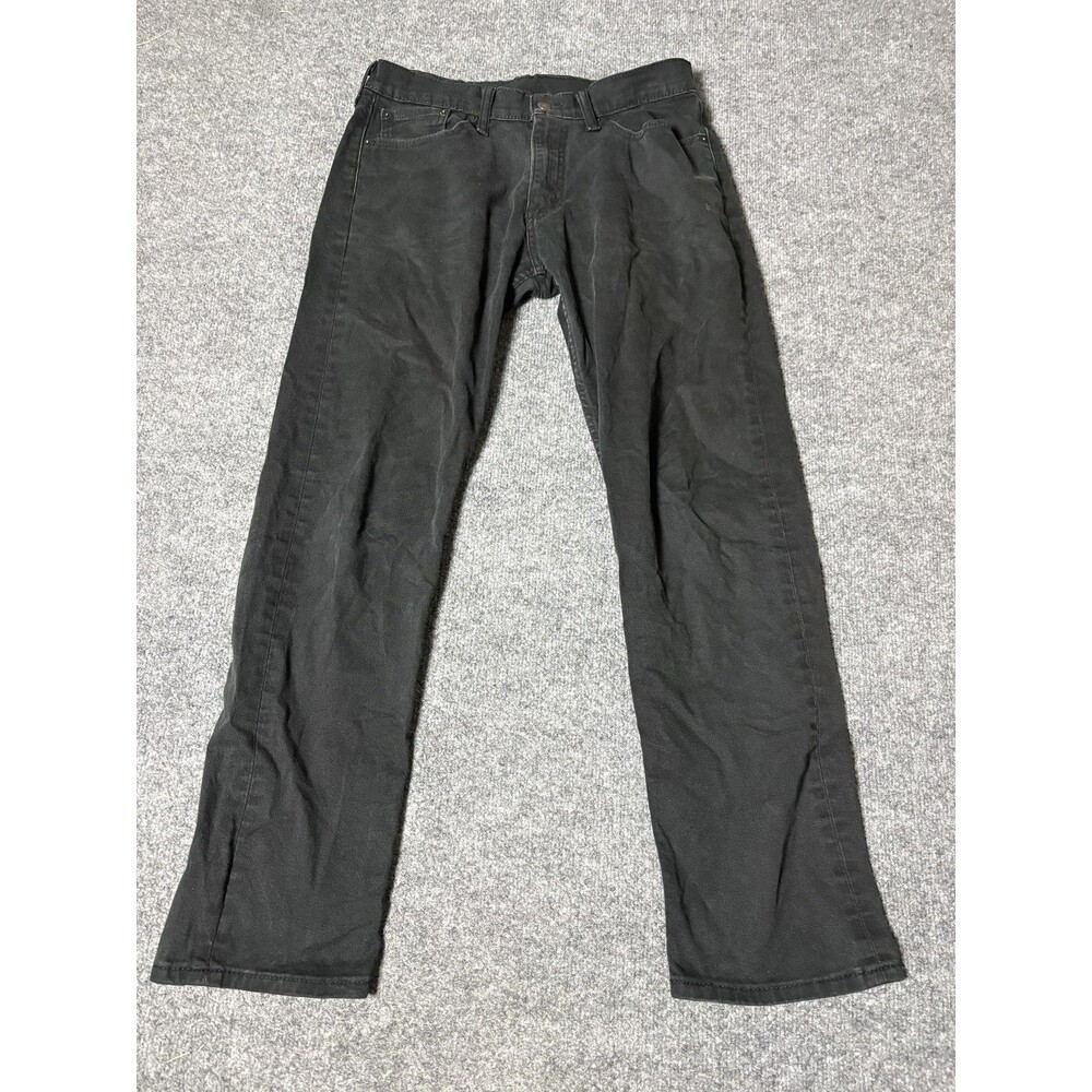 Levi's 513 Jeans Mens 31x30 Black Slim Straight Dark Wash Stretch Denim Casual